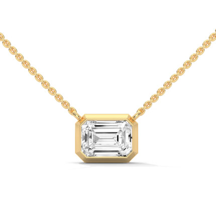 The Emerald Cut solitaire Necklace