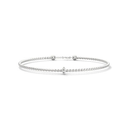 Marquish Rope Solitaire Bracelet