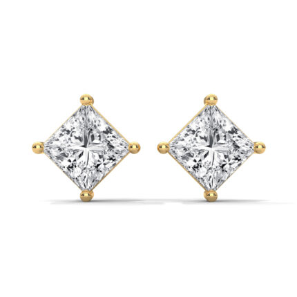1.25 carat Princess Cut solitaire Studs.