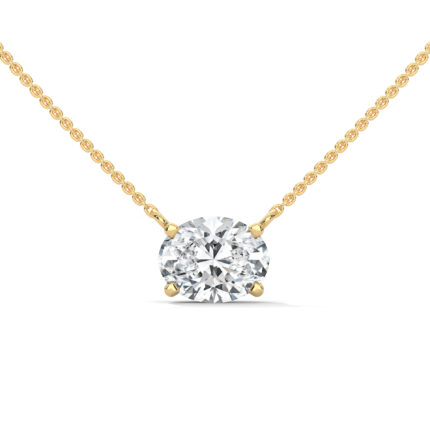 The Safoni oval Cut solitaire Necklace