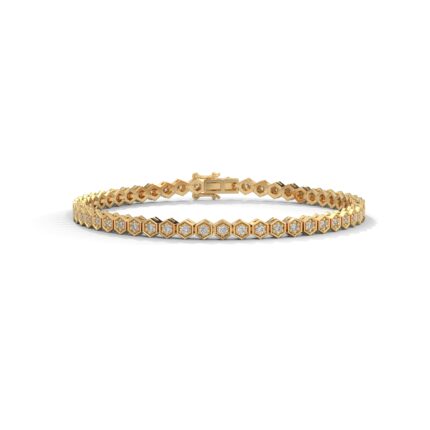Panctagonal Round tennis bracelet