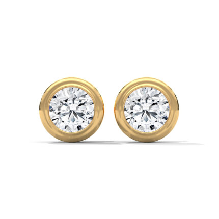 Halo Round Cut solitaire Studs.