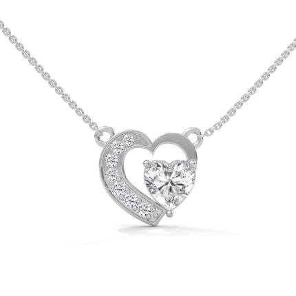 Beautiful Heart Cut solitaire Necklace