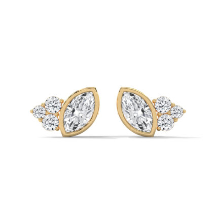 Luster Queen Marquise Cut solitaire Studs.