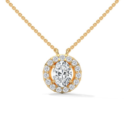 The Quine Oval Cut solitaire Necklace