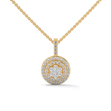 The Sparkle Gold Round Necklace