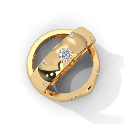 Moon & Star Diamond Couple Band For man