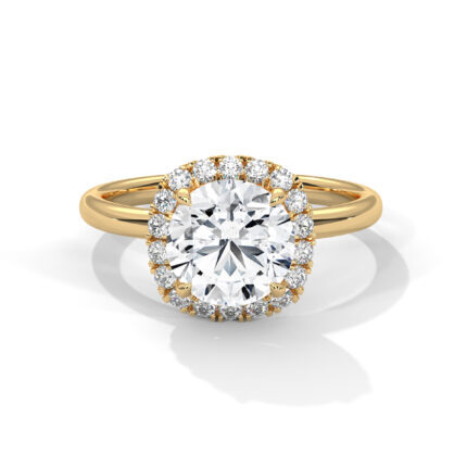 Classic Naples Round Solitaire ring